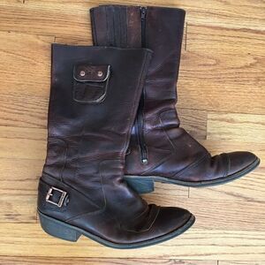 CAT Caterpillar Misa Brown Leather Midcalf Boots | Size 8
